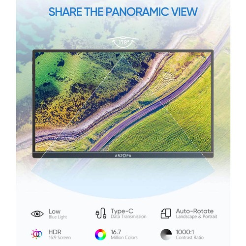 ARZOPA A1S 14-tums bärbar bildskärm