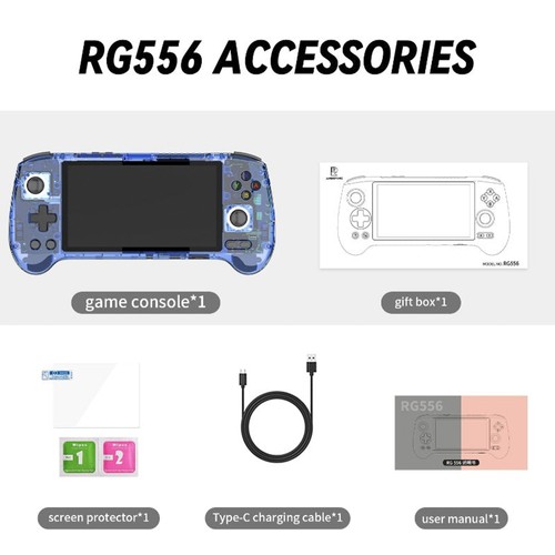 Refurbished ANBERNIC RG556 Game Console 8GB/128GB/256GB Blue