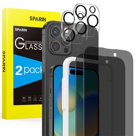 SPARIN 5 Pack Privacy Screen Protector Set for iPhone 15 Pro Max