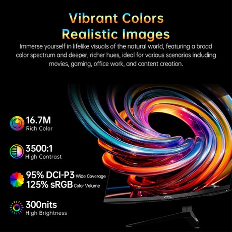 KTC H32S17 32 inch 1500R Curved Gaming Monitor 2560x1440 QHD 180Hz 16:9 ELED 99% sRGB HDR10 1ms MPRT Response Time Low-blue Compatible with FreeSync and G-SYNC USB HDMI2.0 2xDP1.4 Audio Out Flexible Adjustment with Sturdy Tripod VESA Mount Displayer