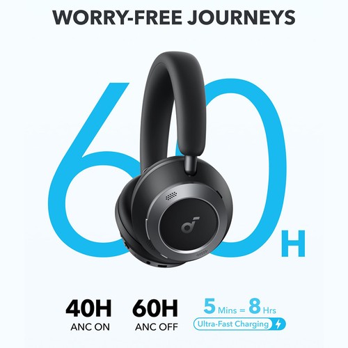 Anker Soundcore Space One Pro Adaptive ANC Headphones Black