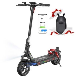 isinwheel GT1 Electric Scooter, 800W Motor, 48V 10Ah Battery, 10-inch Off-road Tire, 45km/h Max Speed, 45km Range, Disc Brakes, Front & Rear Shock Absorption, 150kg Max Load, App Control