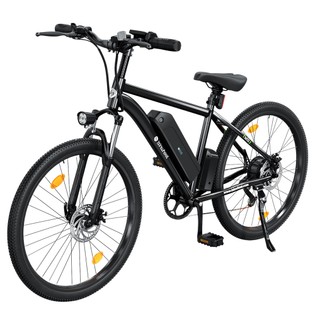 isinwheel M10 Electric Bike, 250W Motor, 36V 10.4Ah Battery, 26*1.95-inch Tire, 25km/h Max Speed, 100km Range, Disc Brake, Hydraulic Suspension Fork, LCD Display - Black