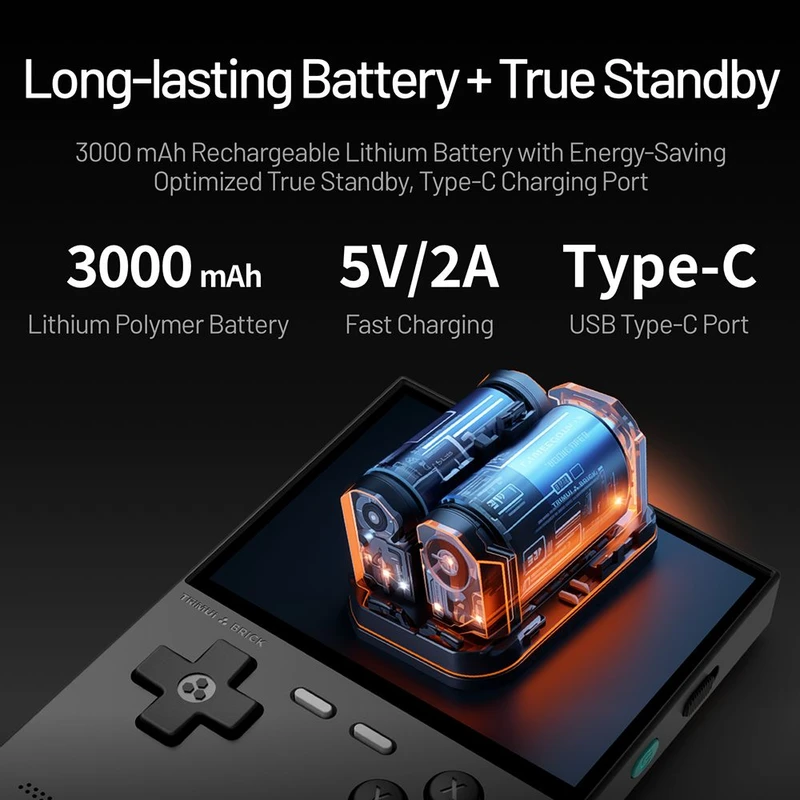 Trimui Brick Handheld Game Console 256GB TF Card Purple