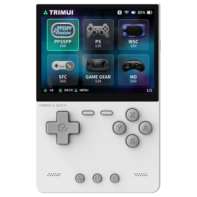 Trimui Brick Handheld Game Console 64GB TF Card White