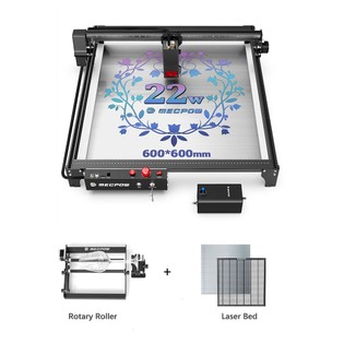 Mecpow X5 22W Laser + Rotary Roller + Laser Bed