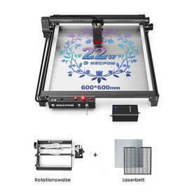Mecpow X5 22 W Laser + rouleau rotatif + lit laser
