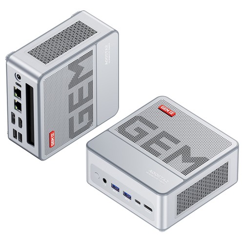 AOOSTAR GEM12 Max R7 8845HS Mini-PC 32+1TB Silber