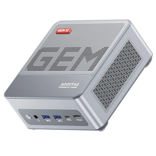 AOOSTAR GEM12 Max R7 8845HS Mini-PC 32+1TB Silber