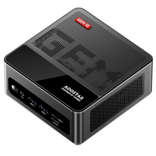 AOOSTAR GEM12 Max Mini PC, AMD Ryzen 9 6900HX 8 Core Up to 4.9GHz, 16GB DDR5 RAM 512GB PCle 4.0 SSD, HDMI 2.1 + DP 1.4+ USB 4 + Type-C 4K 120Hz Four Screen Display, WiFi 6 Bluetooth 5.2, 2*2.5G LAN, 2*USB3.2  2*USB2.0 1*Oculink - Black