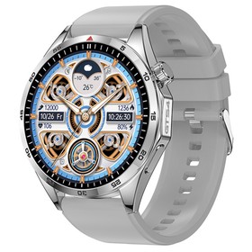LEMFO GTS4 Smartwatch Silver Silicone Watchband