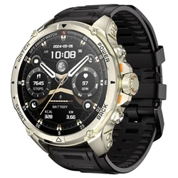 KUMI U5 Pro Smartwatch, 1.43-inch AMOLED Screen, ChatGPT, 170+ Sports Modes, 5ATM Waterproof, Blood Oxygen & Heart Rate & Sleep Monitoring - Golden