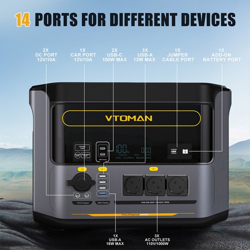 VTOMAN Flashspeed 1000W 828Wh Portable Power Station