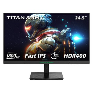 TITAN ARMY P2510HS Gaming Monitor, 24.5'' 1920*1080 CSOT Fast IPS Screen, 300Hz Refresh Rate, 1ms GTG Response Time, HDR400, 121% sRGB, Dynamic OD, Gaming Assist, 10 Scene Modes, PIP/PBP Display, Adjustable Tilt Stand, Wall Mounting