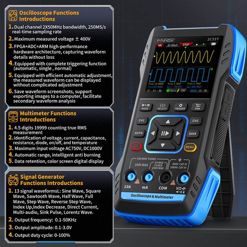 FNIRSI 2C53T 3in1 Oszilloskop Multimeter Premium Version