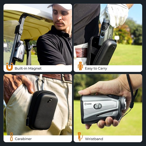 CIGMAN CT-1000 1200 Yards Golf-Entfernungsmesser, kontinuierlicher Scan, Fahnenmast-Verriegelungsvibration, 7-fache Vergrößerung, großer 750-mAh-Akku