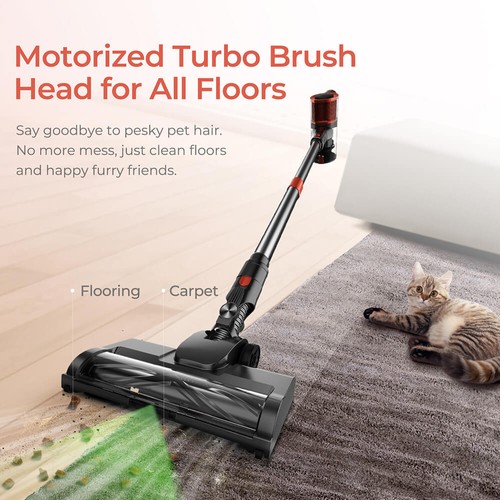 JIGOO C200 Cordless Vacuum Cleaner, Gray