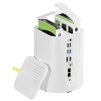 Refurbished AOOSTAR R3 Pro Mini PC, AMD Ryzen 7 5825U 8 Cores 4.5GHz, 32GB DDR4 RAM 1TB SSD, HDMI+DP+Type-C Triple 4K Display, WiFi 6 Bluetooth 5.2, 2*USB3.0 2*USB2.0 2*2.5G RJ45 Ports 1*3.5mm Audio Jack, Dual-fan Cooling - EU Plug