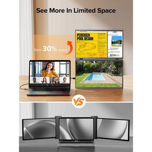 UPERFECT Delta 15.6-inch Dual Screen Portable Folding