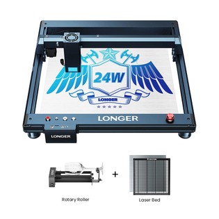 LONGER Laser B1 20W Laser Engraver + Laser Bed + Rotary Roller with Bracket