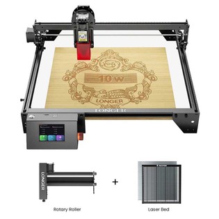 LONGER RAY5 10W Laser Engraver + Laser Bed + Rotary Roller