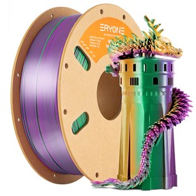 Filamento PLA di seta triplo colore ERYONE 1kg oro, verde e viola