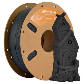 ERYONE Wood PLA Filament 1kg Houtskoolgrijs