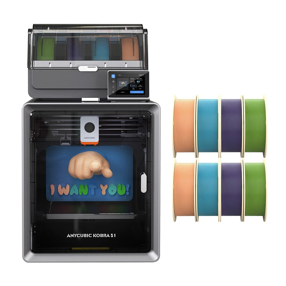 ANYCUBIC KOBRA S1 COMBO 3D-Drucker 8kg PANTONE PLA Filament