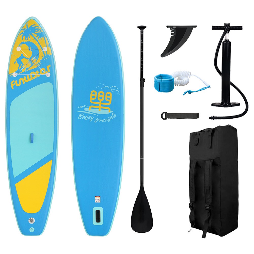 Tavola SUP Gonfiabile FunWater - 320x83x15cm, Con Accessori: Pagaia, Pompa, Zaino, Per Adulti - Foto 6