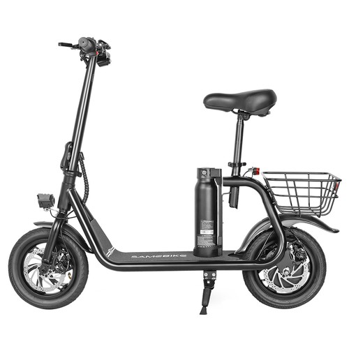 SAMEBIKE SM-C01 Faltbarer Elektroroller mit Sitz 350W 10,4Ah Schwarz