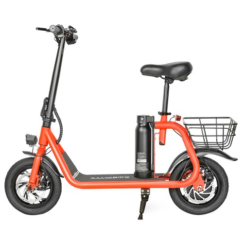 SAMEBIKE SM-C01 Faltbarer Elektroroller mit Sitz 350W 10,4Ah Rot