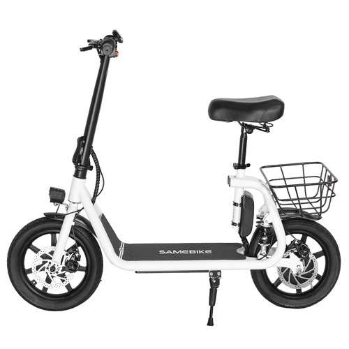 SAMEBIKE SM-C02 Faltbarer Elektroroller mit Sitz 500W 13Ah Weiß