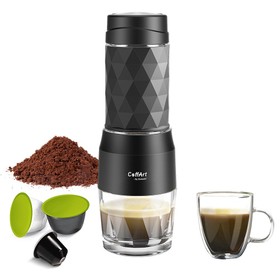 BioloMix HS8439 Tragbare Kaffeemaschine, Schwarz