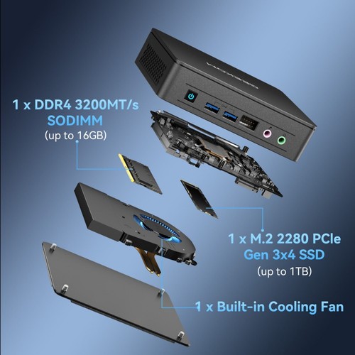 GEEKOM Air12 Lite Mini PC 8 Go + 256 Go