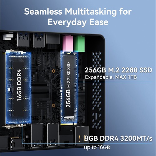 GEEKOM Air12 Lite Mini PC 8 Go + 256 Go