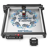 Mecpow X5 Pro Machine de gravure laser 33 W zone de gravure 600 x 600 mm point laser 0.08 x 0.1 mm avec assistance pneumatique automatique EU