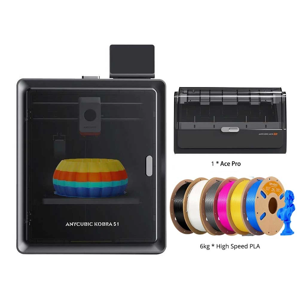 Anycubic Kobra S1 Combo 3D Printer + 6kg Eryone High Speed PLA +Filament (Geekbuying Poland)