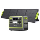 FOSSiBOT F2400 Tragbare Powerstation 2048 Wh + FOSSiBOT SP200 Faltbares Solarpanel 18V 200W Grün