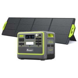 FOSSiBOT F2400 Tragbare Powerstation 2048 Wh + FOSSiBOT SP200 Faltbares Solarpanel 18 V 200 W