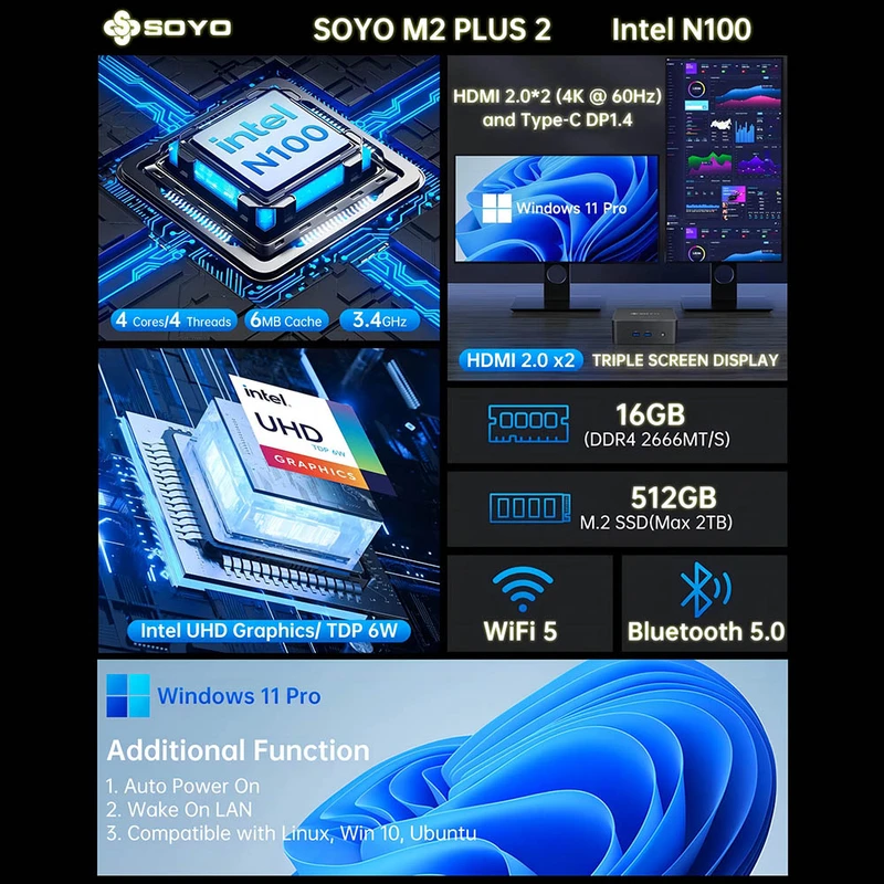 SOYO-M2-Plus2-N100-16-512-Mini SOYO-M2-Plus2-N100-16-512-Mini