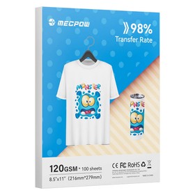 Mecpow Papier de sublimation 100 pièces 120G