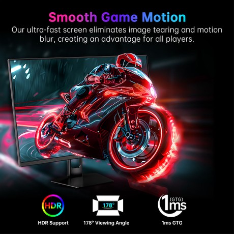 KTC H27E22P Gaming Monitor, 27 inch 1920*1080 FHD FAST VA Panel, 4000:1 Contrast Ratio, 280Hz High Refresh, 1ms GTG Response Time, FreeSync & G-Sync, HDR10, Low Blue Light & Flicker-Free, 2*HDMI 2.0, 1*DP 1.4, 1*USB 2.0, 1*Earphone