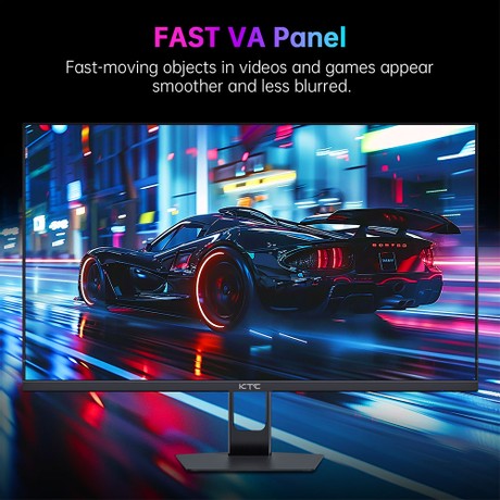 KTC H27E22P Gaming Monitor, 27 inch 1920*1080 FHD FAST VA Panel, 4000:1 Contrast Ratio, 280Hz High Refresh, 1ms GTG Response Time, FreeSync & G-Sync, HDR10, Low Blue Light & Flicker-Free, 2*HDMI 2.0, 1*DP 1.4, 1*USB 2.0, 1*Earphone