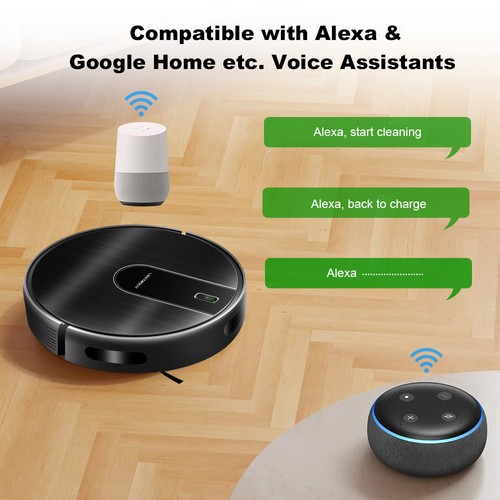 Robot Aspirateur 2 En 1 Sec & Humide - Contrôle Par Appli WiFi, Autonomie 120 Min, NEUF