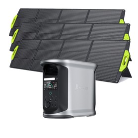 Ampace Andes 1500 Station d'alimentation portable de 1462Wh + 3 SP200 panneau solaire pliable de 200W