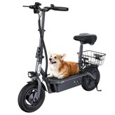 iScooter F3 Trottinette électrique avec siège et panier arrière, moteur 1000 W, batterie 48 V 13 Ah, pneu pneumatique 10 pouces, vitesse maximale 45 km/h, autonomie 60 km, frein à tambour avant et arrière, charge maximale 120 kg