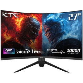 KTC H27S25E Moniteur de jeu écran CSOT HVA QHD 27 pouces 2560*1440 courbure 1000R taux de rafraîchissement 240 Hz