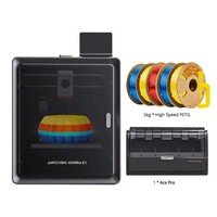 Anycubic Kobra S1 Combo + 5kg ERYONE High Speed PETG Filament - 2kg Transparent Blue + 2kg Yellow + 1kg Transparent Red