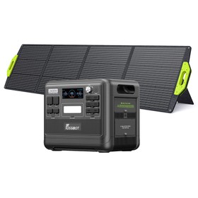 FOSSiBOT F2400 Tragbare Powerstation 2048Wh + SP200 Solarpanel Schwarz