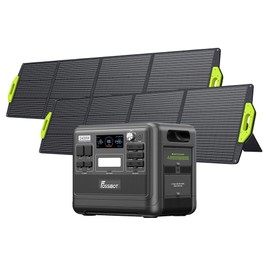FOSSiBOT F2400 Tragbare Powerstation 2048 Wh + 2x FOSSiBOT Solarpanel